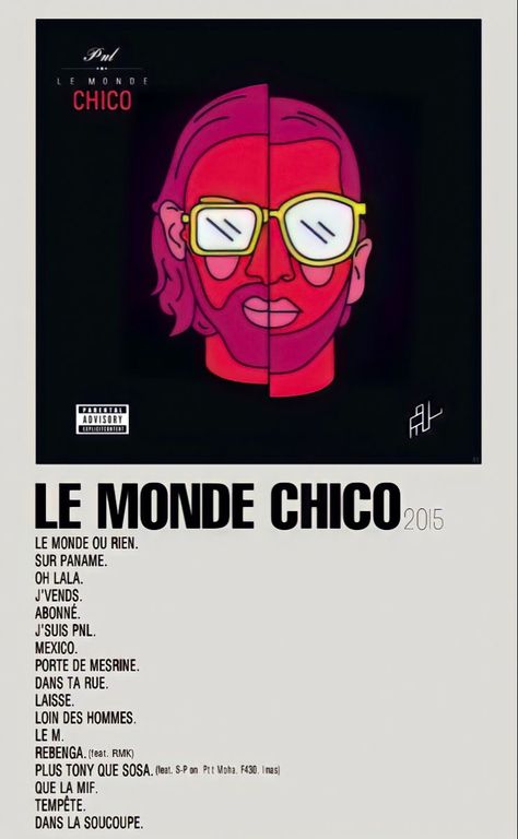 Poster PNL 21X30cm "Le monde Chico"